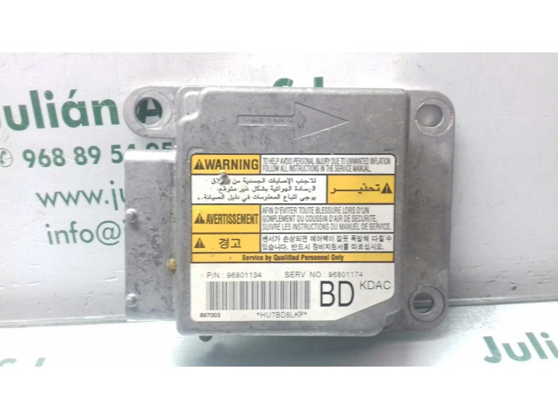 Recambio de centralita airbag para chevrolet matiz s referencia OEM IAM 96801134 96801174 BDKDAC
