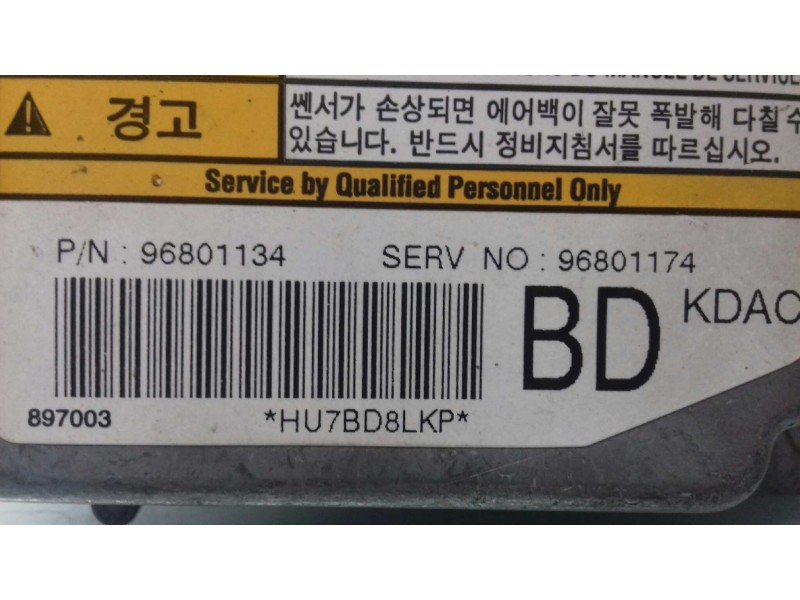 Recambio de centralita airbag para chevrolet matiz s referencia OEM IAM 96801134 96801174 BDKDAC