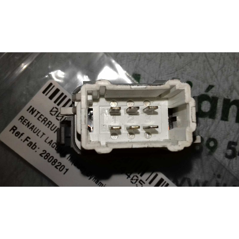 Recambio de interruptor para renault laguna ii (bg0) dynamique referencia OEM IAM 2808201 3 + 3 PINES BLANCO CIERRE