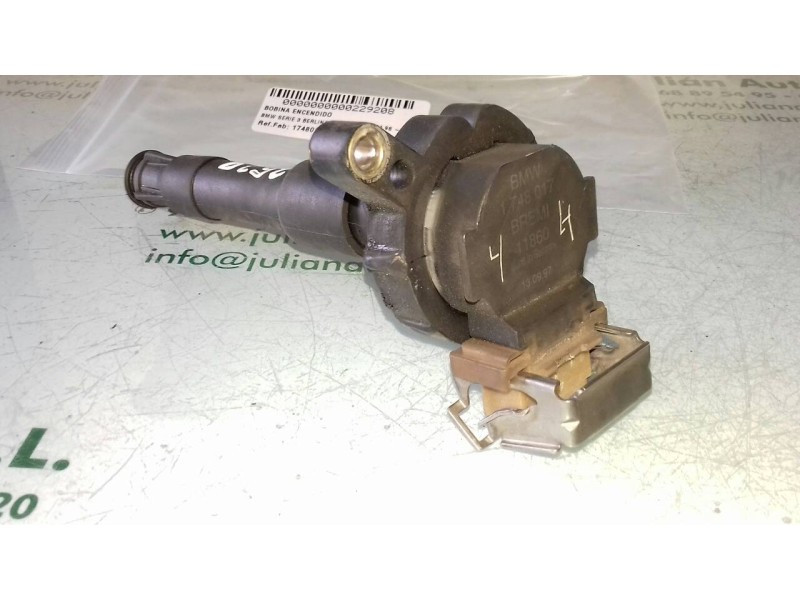 Recambio de bobina encendido para bmw serie 3 berlina (e46) 320i referencia OEM IAM 1748017 BREMI - 11860 3 PINES
