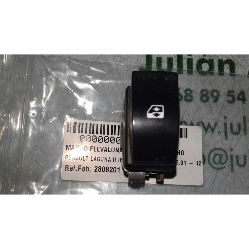Recambio de mando elevalunas trasero derecho para renault laguna ii (bg0) dynamique referencia OEM IAM 2808201 3 + 3 PINES MARRO