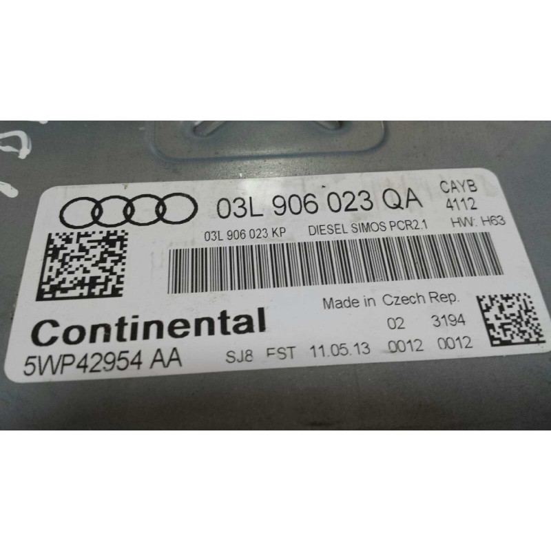 Recambio de centralita motor uce para audi a1 sportback (8xa) ambition referencia OEM IAM 03L906023QA 5WP42954AA KIT - CONTINENT