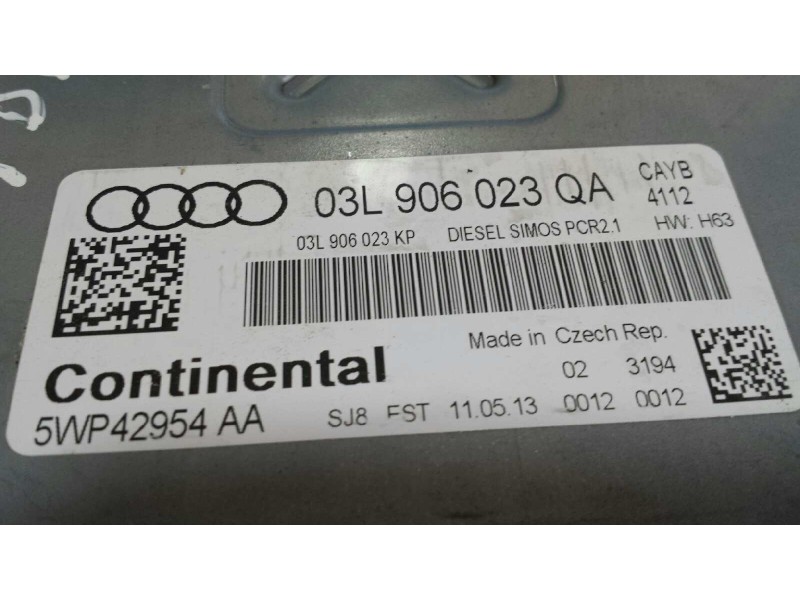 Recambio de centralita motor uce para audi a1 sportback (8xa) ambition referencia OEM IAM 03L906023QA 5WP42954AA KIT - CONTINENT