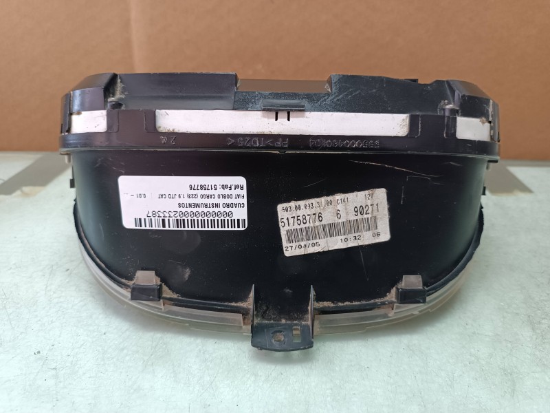 Recambio de cuadro instrumentos para fiat doblo cargo (223) 1.9 jtd cat referencia OEM IAM 51758776 555000460104 
