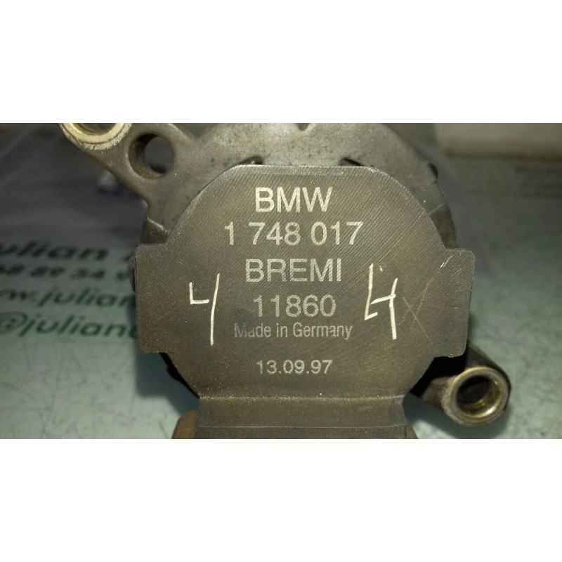 Recambio de bobina encendido para bmw serie 3 berlina (e46) 320i referencia OEM IAM 1748017 BREMI - 11860 3 PINES