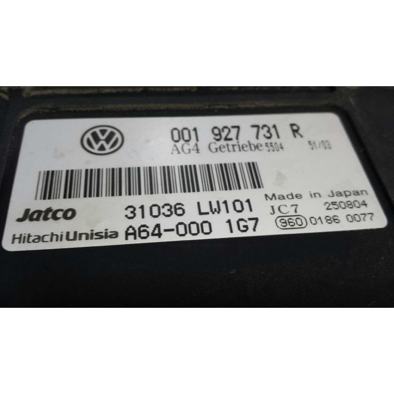 Recambio de centralita cambio automatico para skoda fabia (6y2/6y3) comfort referencia OEM IAM 001927731R A640001G7 JATCO HITACH