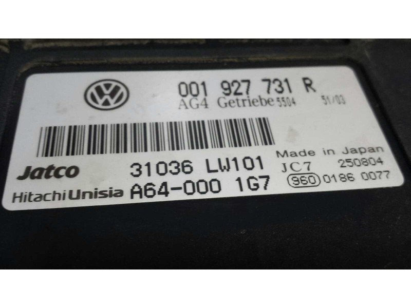 Recambio de centralita cambio automatico para skoda fabia (6y2/6y3) comfort referencia OEM IAM 001927731R A640001G7 JATCO HITACH