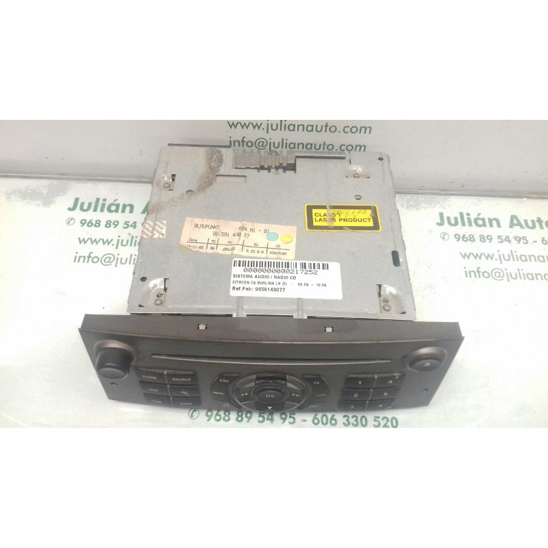 Recambio de sistema audio / radio cd para citroen c5 berlina lx (e) referencia OEM IAM 9659143077 765124392 BLAUPUNKT