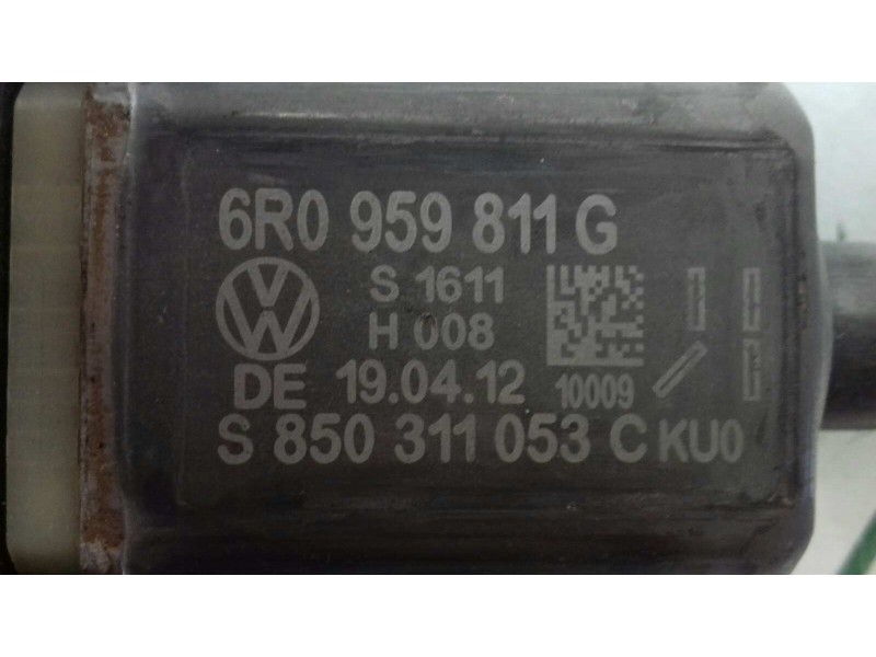 Recambio de motor elevalunas trasero izquierdo para volkswagen polo (6r1) advance referencia OEM IAM 6R0959811G S850311053 01308 Recambio de motor elevalunas trasero izquierdo para volkswagen polo (6r1) advance referencia OEM IAM 6R0959811G S850311053 01308