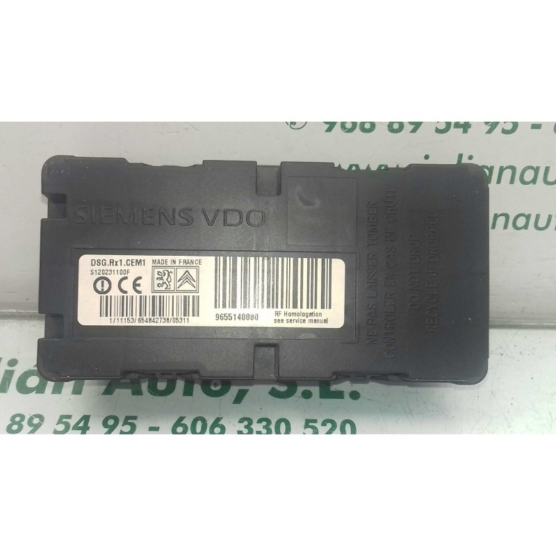 Recambio de modulo electronico para citroen c5 berlina lx (e) referencia OEM IAM 9655140080 S120231100F SIEMENS VDO