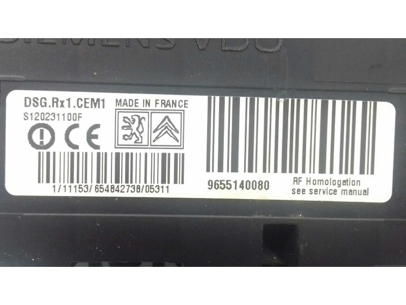 Recambio de modulo electronico para citroen c5 berlina lx (e) referencia OEM IAM 9655140080 S120231100F SIEMENS VDO