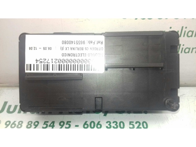 Recambio de modulo electronico para citroen c5 berlina lx (e) referencia OEM IAM 9655140080 S120231100F SIEMENS VDO
