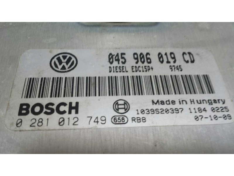 Recambio de centralita motor uce para skoda fabia (5j2 ) style referencia OEM IAM 045906019CD 0281012749 BOSCH