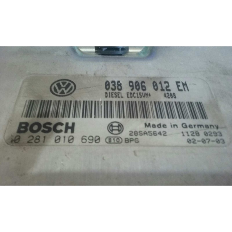 Recambio de centralita motor uce para seat ibiza (6l1) stella referencia OEM IAM 038906012EM 0281010690 KIT - BOSCH
