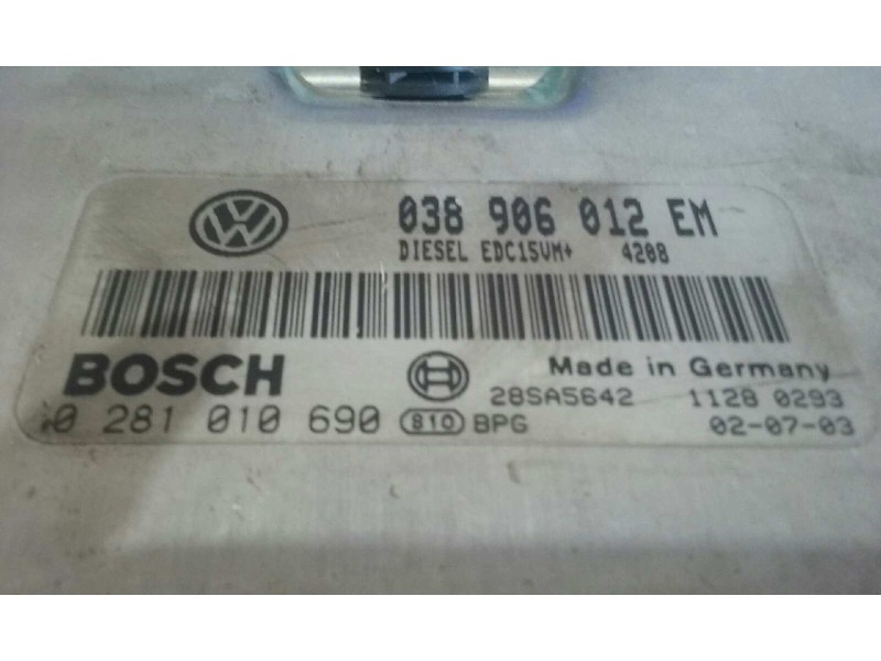 Recambio de centralita motor uce para seat ibiza (6l1) stella referencia OEM IAM 038906012EM 0281010690 KIT - BOSCH