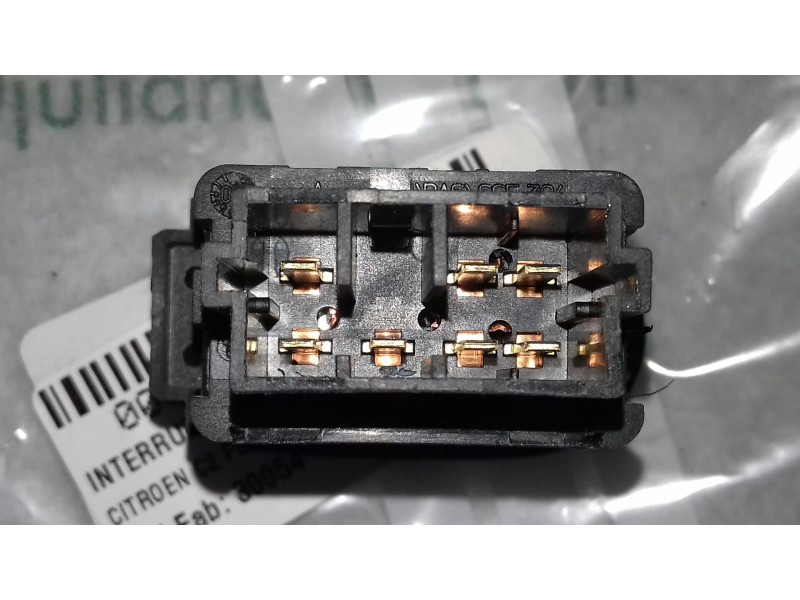 Recambio de mando elevalunas delantero derecho para citroen c2 furio referencia OEM IAM 96605364XT PA66GF15 4+3 PINES