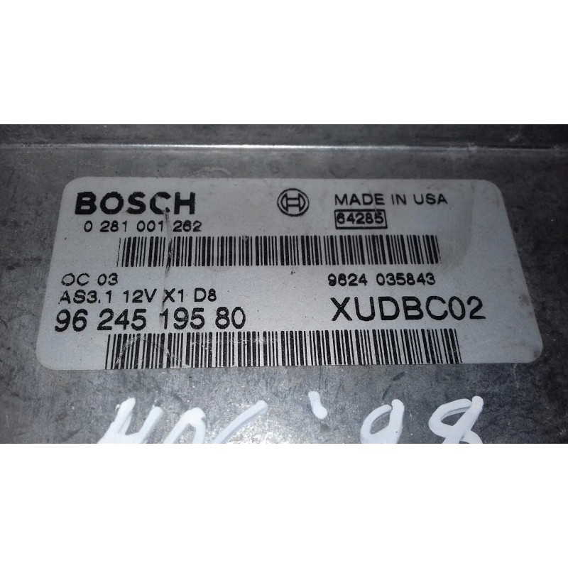 Recambio de centralita motor uce para peugeot 406 berlina (s1/s2) sldt referencia OEM IAM 0281001262 9624519580 XUDBC02