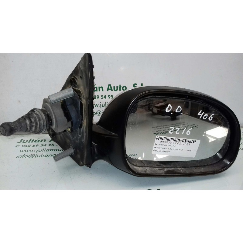 Recambio de retrovisor derecho para peugeot 406 berlina (s1/s2) sldt referencia OEM IAM 015001  MANUAL