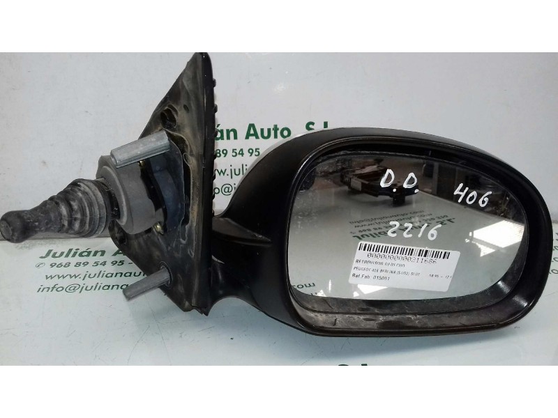 Recambio de retrovisor derecho para peugeot 406 berlina (s1/s2) sldt referencia OEM IAM 015001  MANUAL