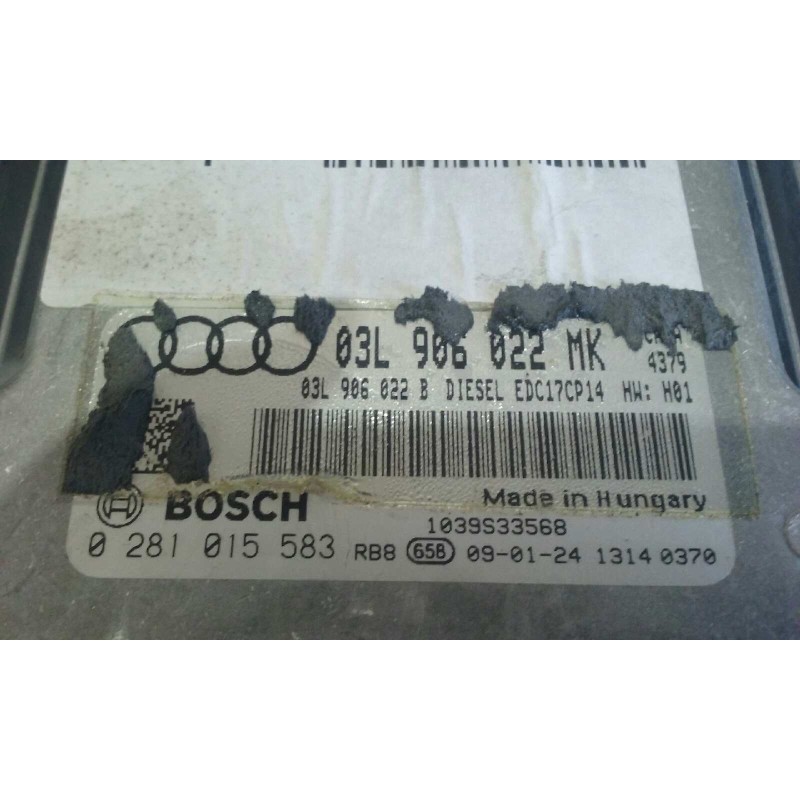 Recambio de centralita motor uce para audi a4 ber. (b8) básico referencia OEM IAM 03L906022MK 0281015583 KIT - BOSCH