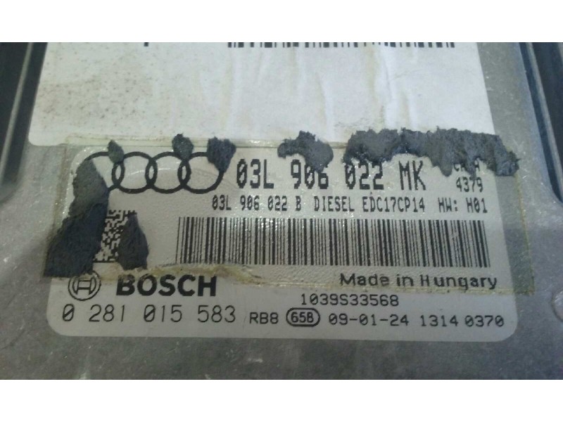 Recambio de centralita motor uce para audi a4 ber. (b8) básico referencia OEM IAM 03L906022MK 0281015583 KIT - BOSCH