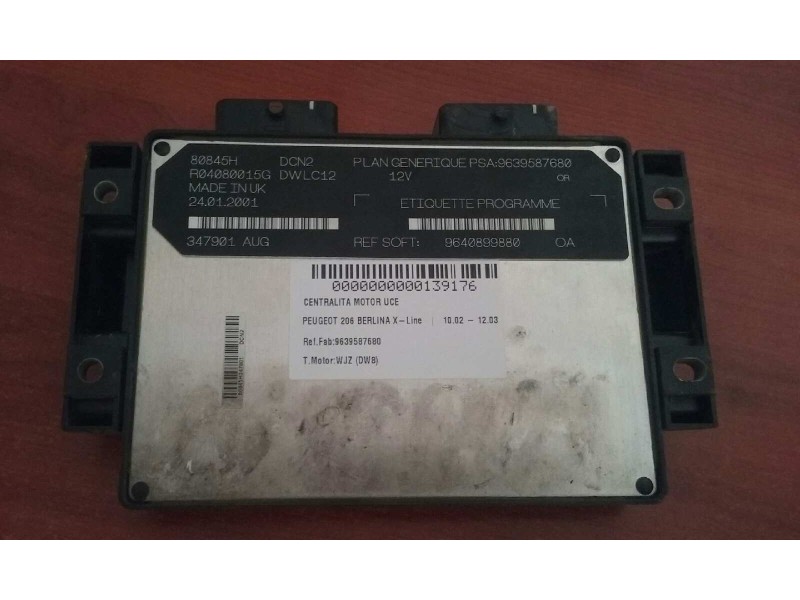 Recambio de centralita motor uce para peugeot 206 berlina x-line referencia OEM IAM 9639587680 9640899880 R04080015G