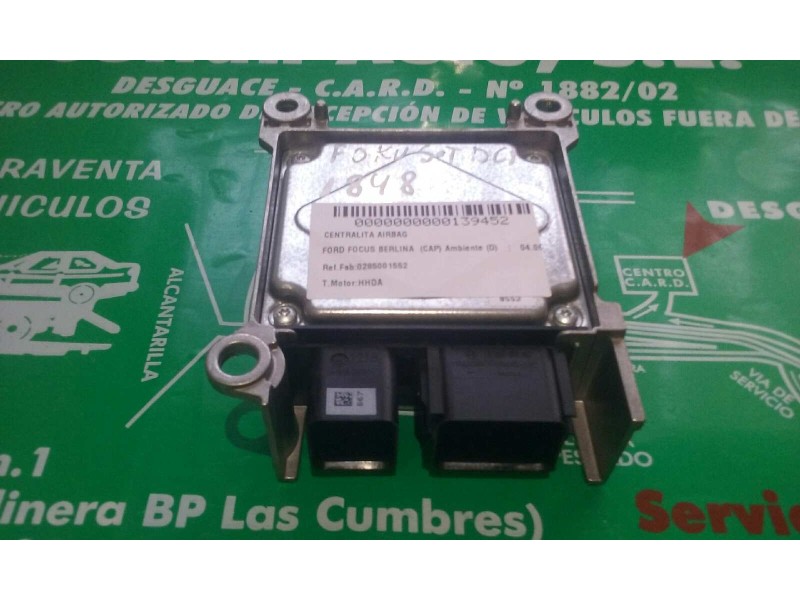 Recambio de centralita airbag para ford focus berlina (cap) ambiente (d) referencia OEM IAM 0285001552 4M5T14B056BF BOSCH