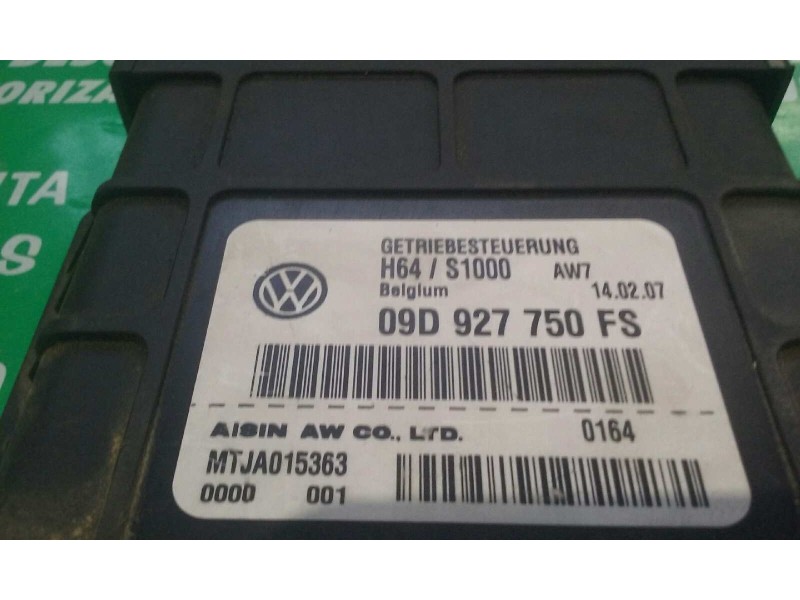 Recambio de centralita cambio automatico para audi q7 (4l) 3.0 tdi referencia OEM IAM 09D927750FS MTJA015363 