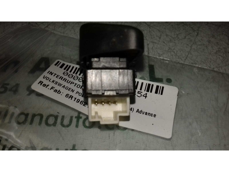 Recambio de interruptor para volkswagen polo (6r1) advance referencia OEM IAM 6R1962125A 4 PINES BLANCO CIERRE CENTRALIZADO
