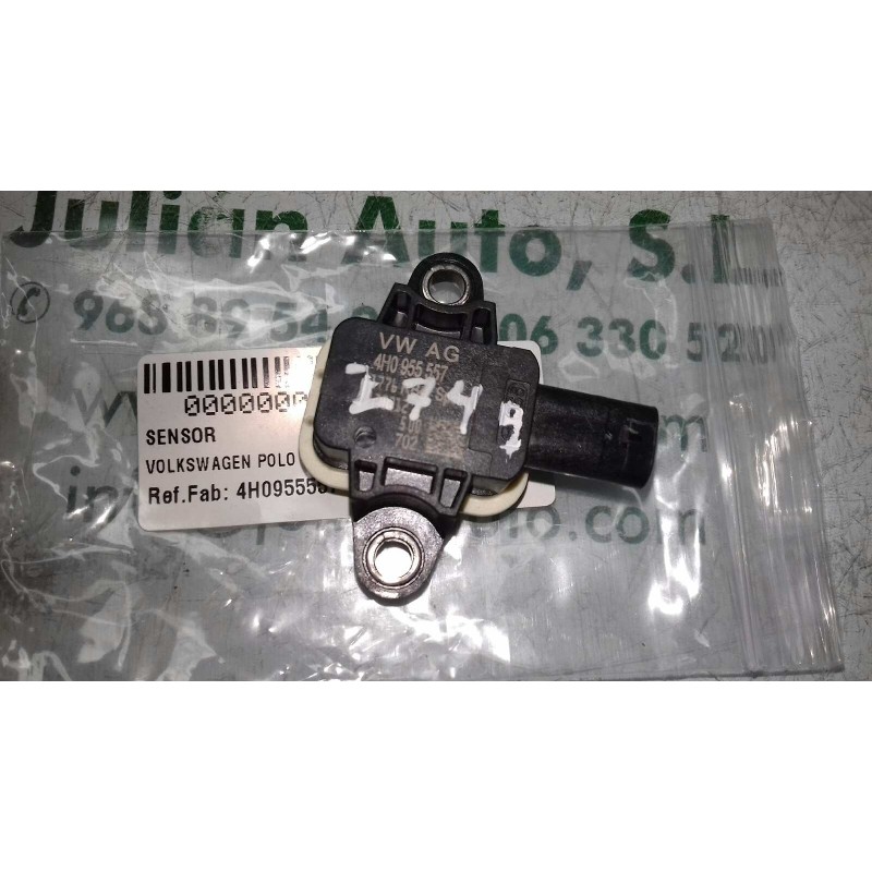 Recambio de sensor para volkswagen polo (6r1) advance referencia OEM IAM 4H0955557 2 PINES AIRBAG