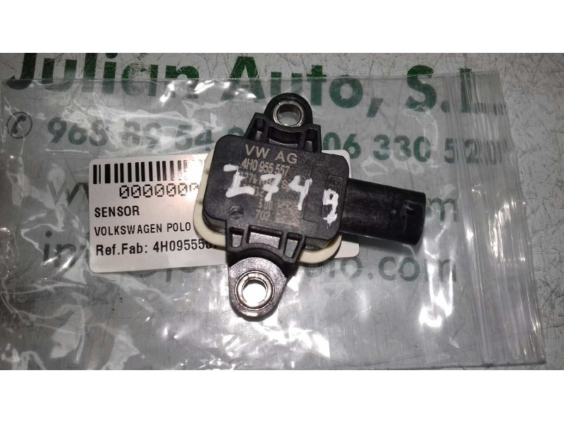 Recambio de sensor para volkswagen polo (6r1) advance referencia OEM IAM 4H0955557 2 PINES AIRBAG