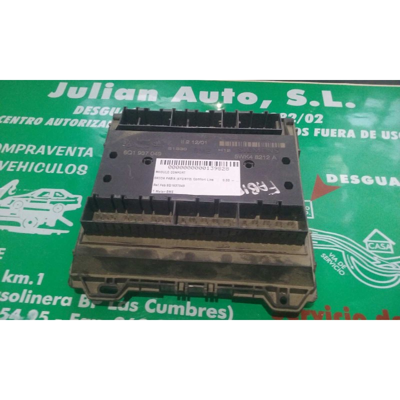 Recambio de modulo confort para skoda fabia (6y2/6y3) comfort line referencia OEM IAM 6Q1937049 5WK48212A SIEMENS