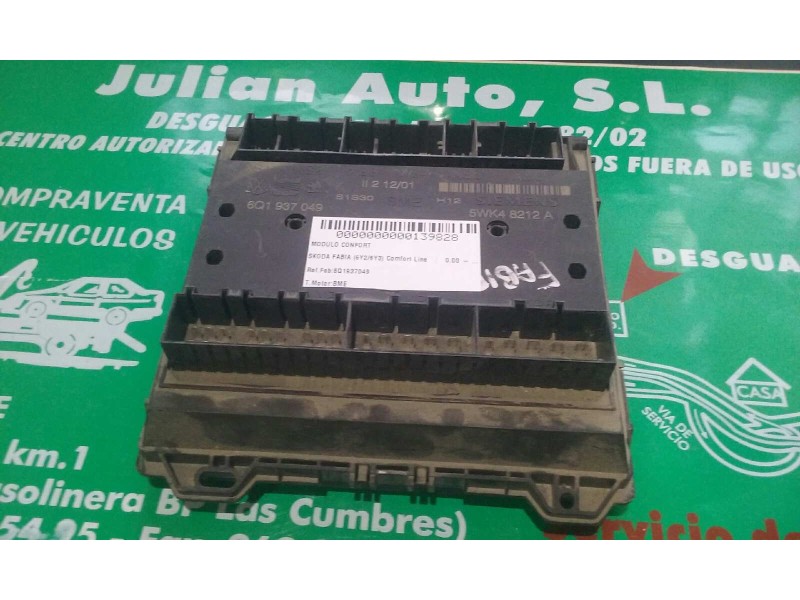 Recambio de modulo confort para skoda fabia (6y2/6y3) comfort line referencia OEM IAM 6Q1937049 5WK48212A SIEMENS