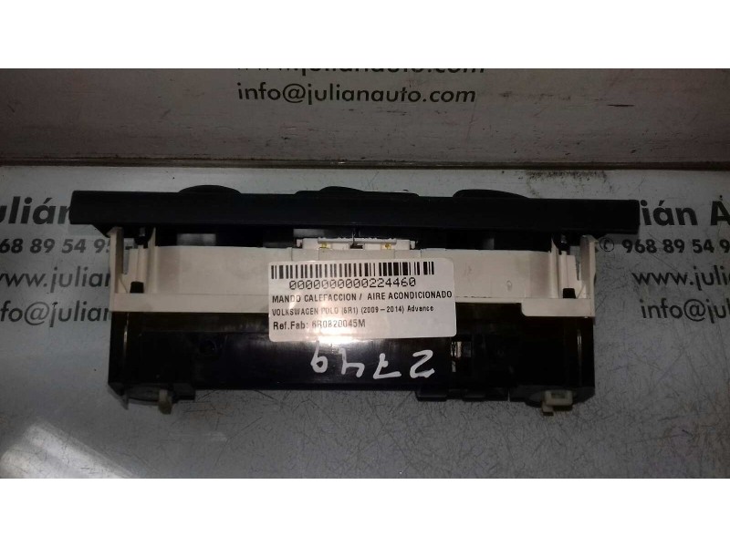 Recambio de mando calefaccion / aire acondicionado para volkswagen polo (6r1) advance referencia OEM IAM 6R0820045M  