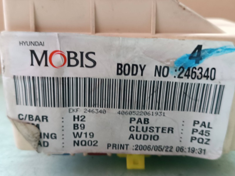 Recambio de caja reles / fusibles para hyundai sonata (nf) 2.0 crdi comfort ii referencia OEM IAM 919503K010 06175D 246340