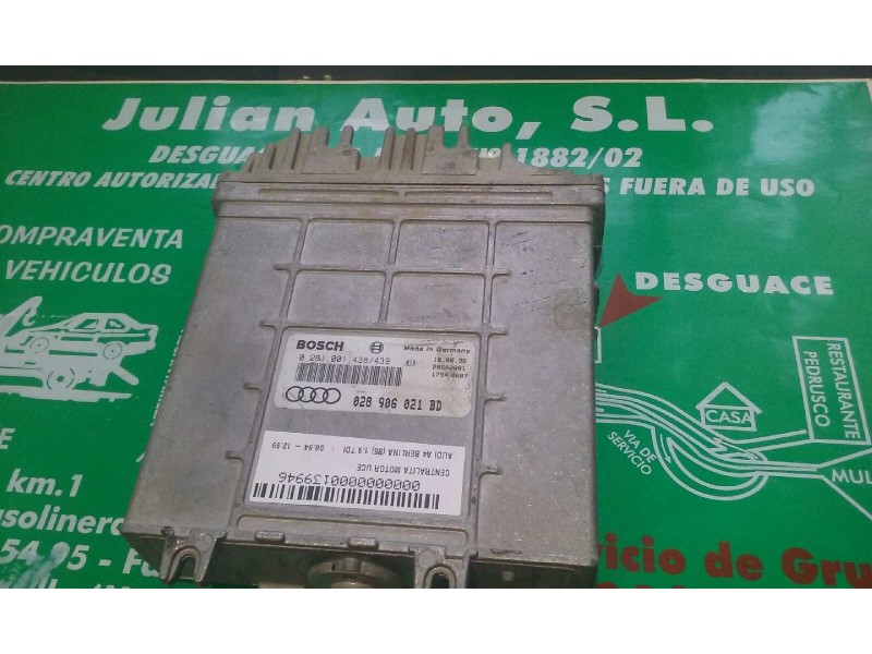 Recambio de centralita motor uce para audi a4 berlina (b5) 1.9 tdi referencia OEM IAM 028906021BD 0281001438/439 BOSCH