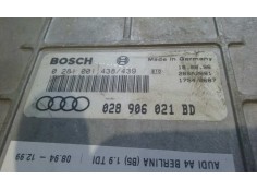 Recambio de centralita motor uce para audi a4 berlina (b5) 1.9 tdi referencia OEM IAM 028906021BD 0281001438/439 BOSCH 2