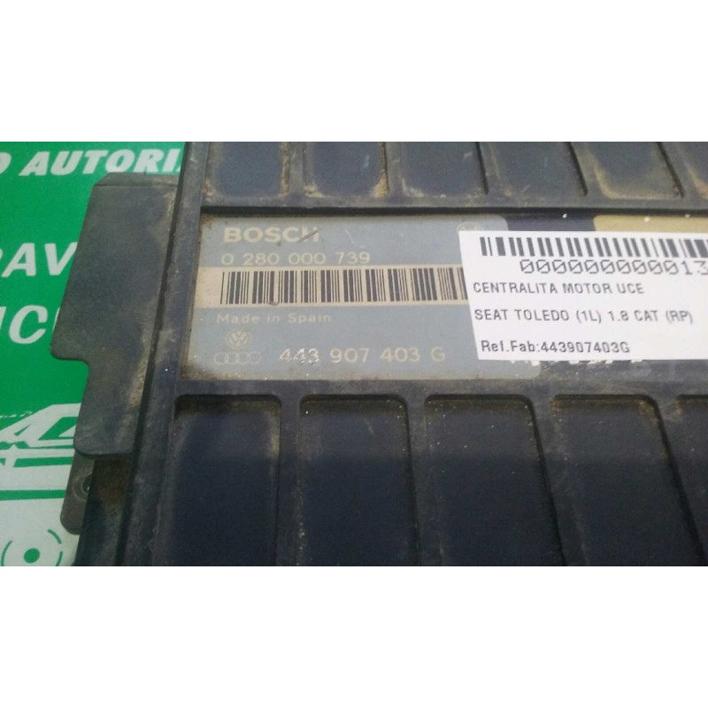 Recambio de centralita motor uce para seat toledo (1l) 1.8 cat (rp) referencia OEM IAM 443907403G 0280000739 BOSCH