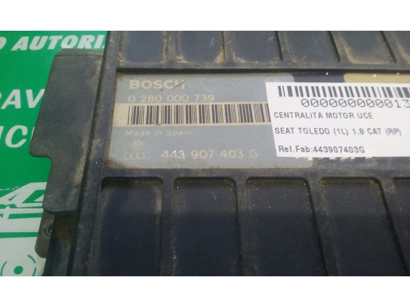 Recambio de centralita motor uce para seat toledo (1l) 1.8 cat (rp) referencia OEM IAM 443907403G 0280000739 BOSCH