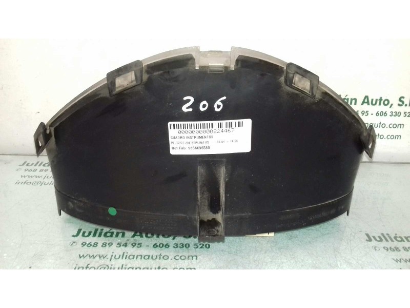 Recambio de cuadro instrumentos para peugeot 206 berlina xs referencia OEM IAM 9656696580 555000301203 9 + 9 PINES