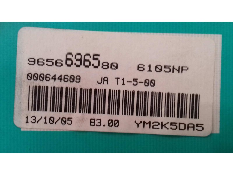 Recambio de cuadro instrumentos para peugeot 206 berlina xs referencia OEM IAM 9656696580 555000301203 9 + 9 PINES
