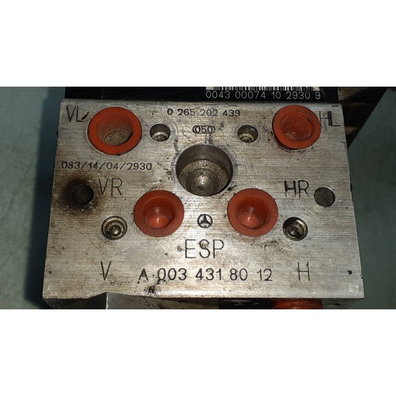 Recambio de abs para mercedes-benz clase s (w220) berlina 500 (220.075) referencia OEM IAM A0034318012H 0265202439 0034318012