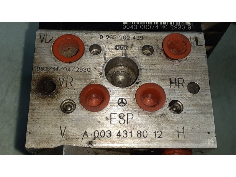 Recambio de abs para mercedes-benz clase s (w220) berlina 500 (220.075) referencia OEM IAM A0034318012H 0265202439 0034318012