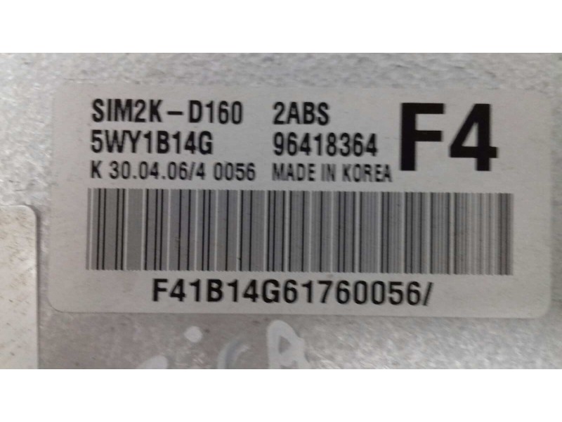 Recambio de centralita motor uce para chevrolet epica lt referencia OEM IAM 96418364F4 5WY1B14G SIM2KD160