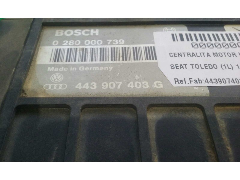Recambio de centralita motor uce para seat toledo (1l) 1.8 cat (rp) referencia OEM IAM 443907403G 0280000739 BOSCH