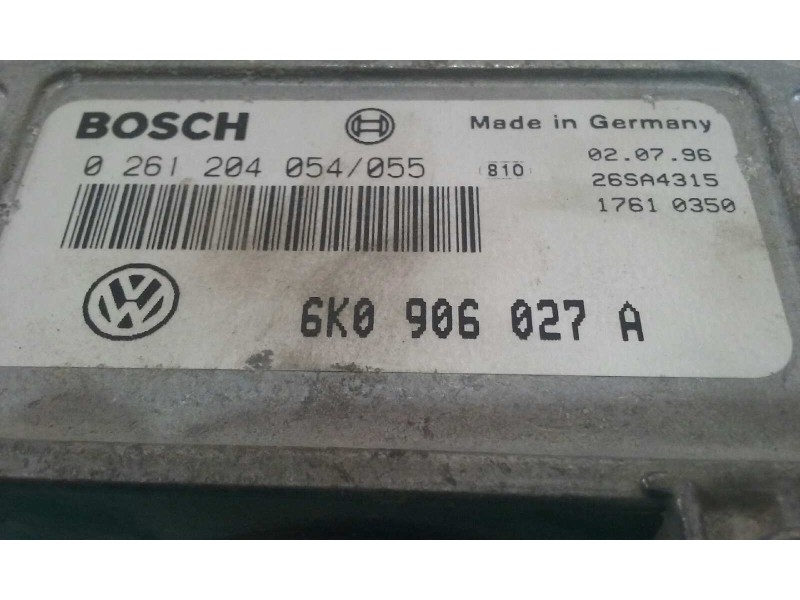 Recambio de centralita motor uce para seat ibiza (6k) 1.4 referencia OEM IAM 6K0906027A 0261204054 / 055 BOSCH