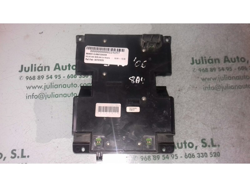 Recambio de mando climatizador para volvo s40 berlina 2.4 kinetic referencia OEM IAM 30737670 05W301 PBTGF5