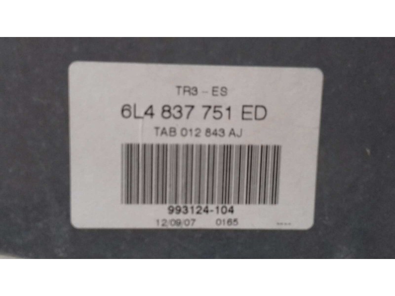 Recambio de elevalunas delantero izquierdo para seat ibiza (6l1) cool referencia OEM IAM 6L4837751ED 6L4837755AD ELECTRICO