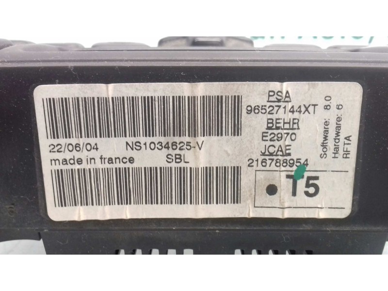 Recambio de mando climatizador para peugeot 307 (s1) xt referencia OEM IAM 96527141XT E2970 216788954