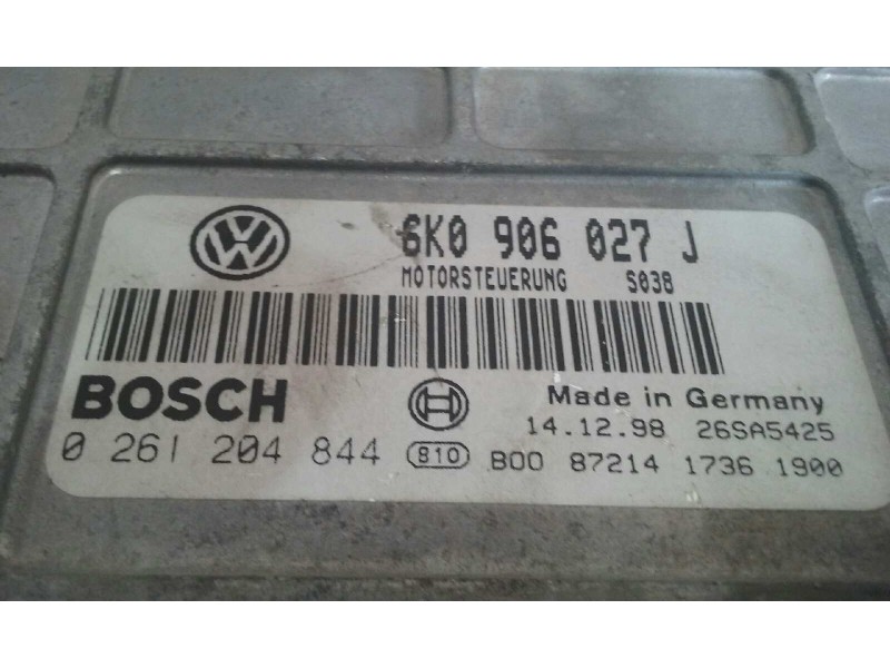 Recambio de centralita motor uce para seat ibiza (6k) 1.4 referencia OEM IAM 6K0906027J 0261204844 BOSCH